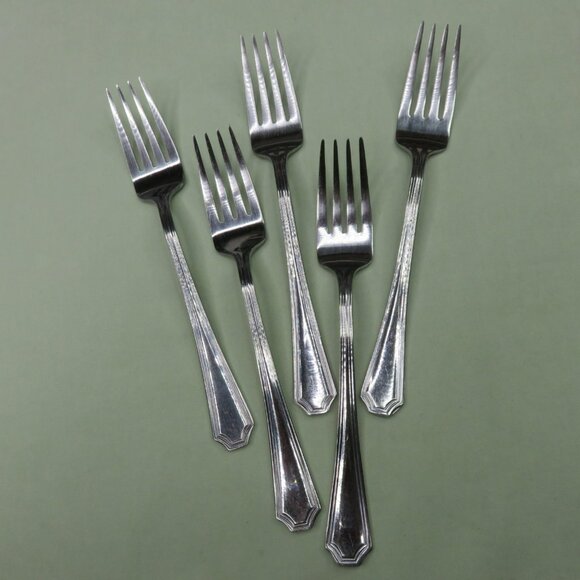 Wallace Arlington Lot of 14 Soup 4 Salad Forks 5 Knives 1 Teaspoon Serving - Picture 8 of 12